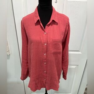 Jessica Simpson Coral Button-Down Shirt